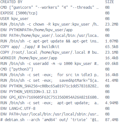 Reducción de tamaño Dockerfile